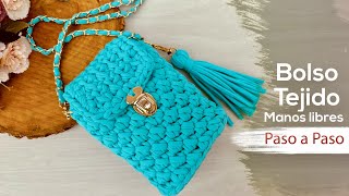 Bolso Manos Libres | TEJIDO en Trapillo a Crochet | paso a paso