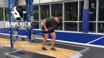 Staggered Stance Dumbbell Rotational Row - Contralateral Hold