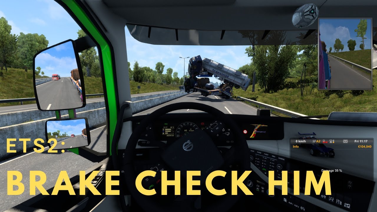 ETS2 Brake Check Him! YouTube