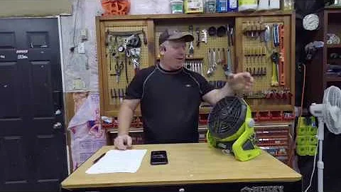 RYOBI 18V 0NE+ Hybrid Portable Fan Unboxing and Review