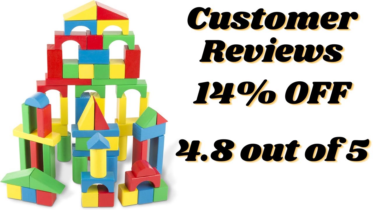 14% OFF Melissa & Doug Wooden Building Blocks Set Customer Reviews