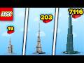 LEGO BURJ KHALIFA From 19 to 7116 Parts | Comparison