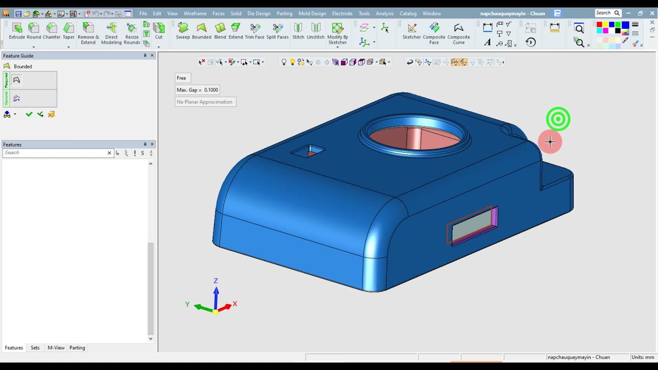 Cimatron Tutorial (E14) - Xác định hướng rút khuôn 2/3(Bài 15).
