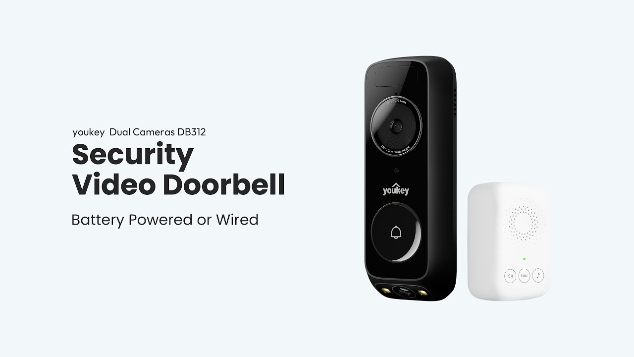 You Key Camera youkey DB312 Dual Cam Video Doorbell Unboxing & Setup - YouTube