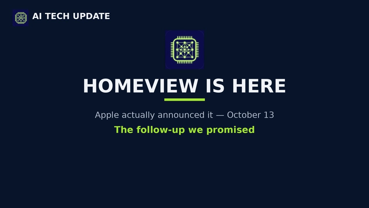 Apple HomeView Is Here — Everything Apple Announced on October 13 - YouTube