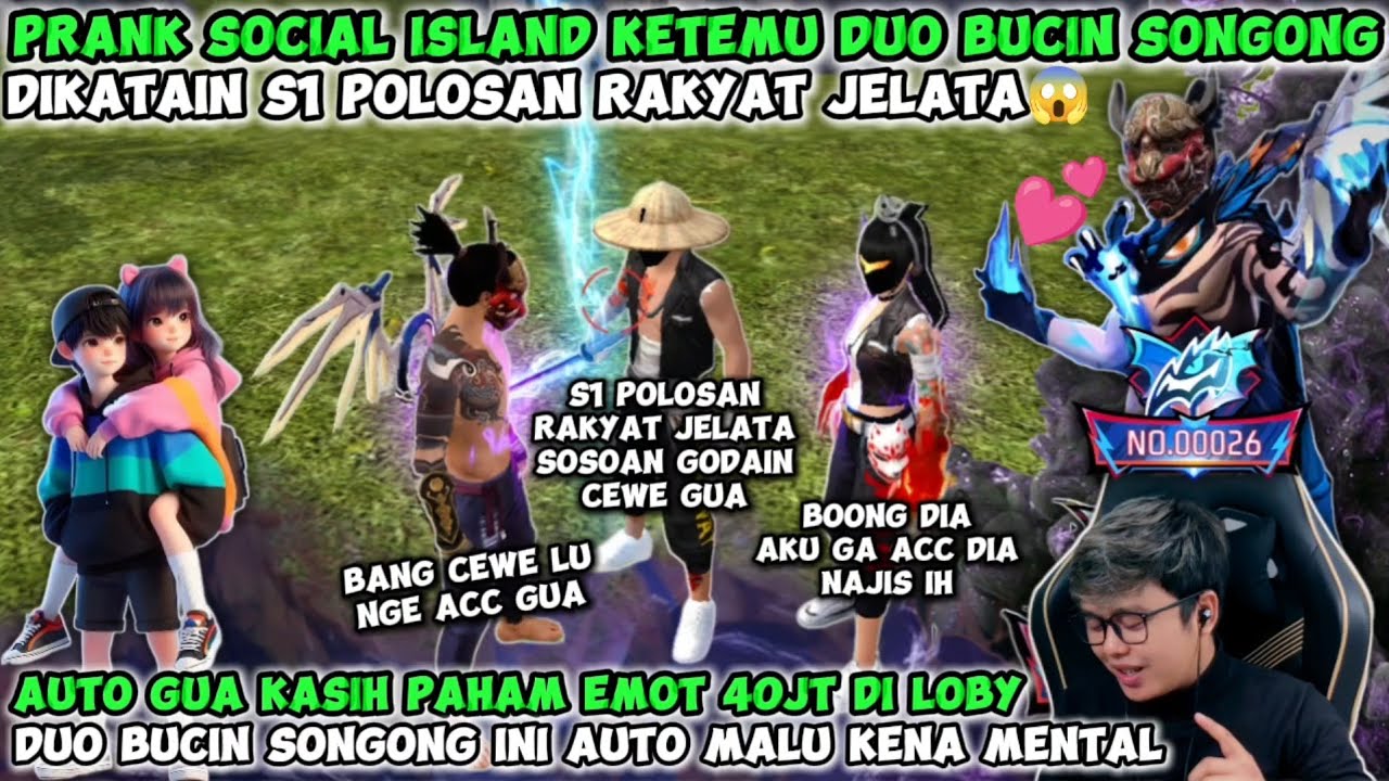 PRANK SOCIAL ISLAND PAKAI SUARA OMOM BIKIN DUO BUCIN KENA MENTAL KASIH PAHAM SET SULTAN S1 50JT 🤣