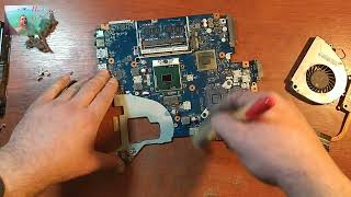 Acer Aspire E1-571 How to disassemble and reassemble laptop. Cleaning the notebook from dust