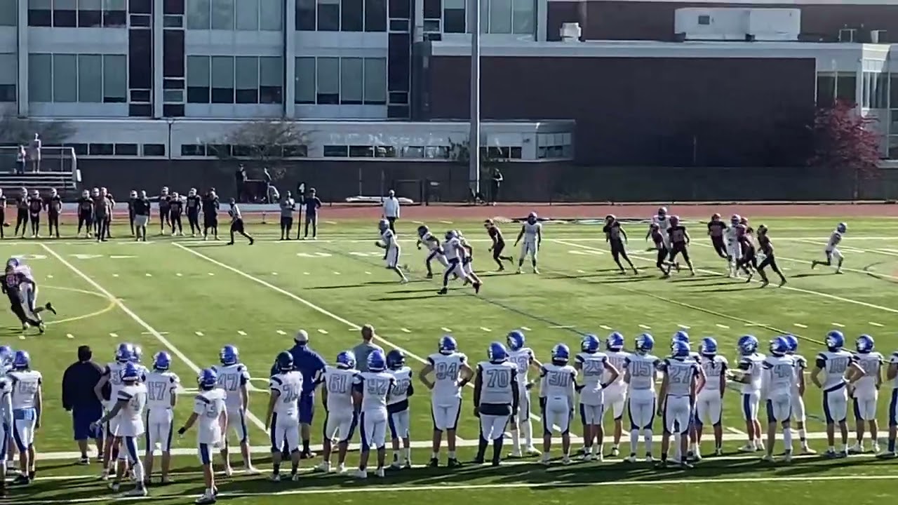 JV Ludlowe football vs New Canaan 11/5/22 - Sam punt, Landon tackle