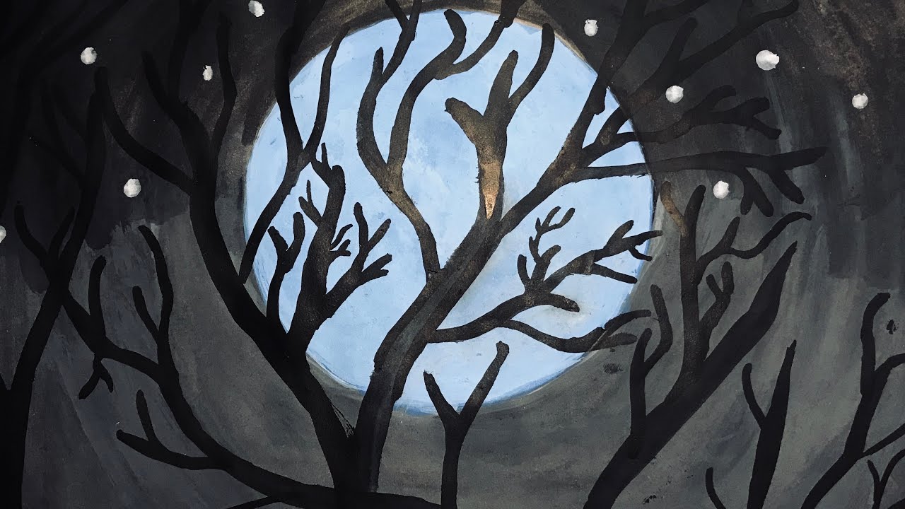 Easy painting with thick brush YouTube