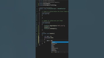 Measurements using Profiler in Unity
