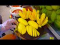 Watermelon, Mango, Pineapple, Papaya, and more! Amazing Fruit Cutting Skills! Cambodian Street Food