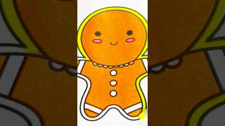 Coloring a gingerbread man christmas coloring pages for kids