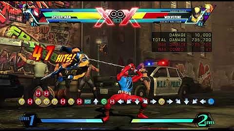 UMVC3: Spidey Triple Web Swing Double Super