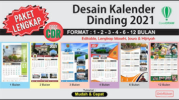 [Paket Lengkap] Desain Kalender Dinding 2021 dengan CorelDraw (Free CDR) - Calender Design