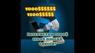 #internetda ishlash telefon orqali 1000$ dollar oyiga .Интернетда пул ишлаш 1000$ доллар ойига