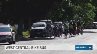 Spokane Public Schools students embrace bike bus