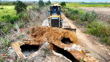 AMAZING NEW Start At Project! Long Soils Of Cutting Slope Garbage​ Clear On Road With Skills Dozer