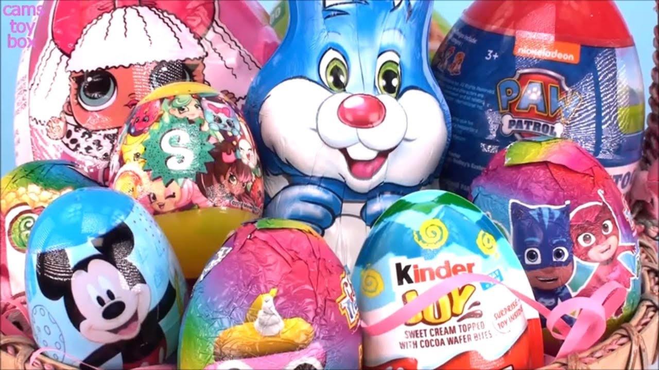 Kinder Easter Bunny Surprise Chocolate EGGS PJ MASKS Paw Patrol Mickey