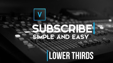 Create this simple and easy lower third title | sony vegas tutorial |