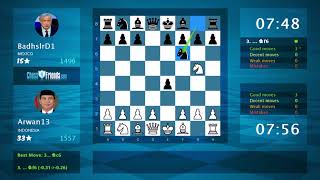 Chess Game Analysis: Arwan13 - BadhslrD1 : 1-0 (By ChessFriends.com)