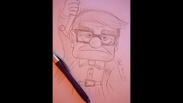 How To Draw Carl Fredricksen (the old man) from UP