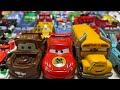 【lightning mcqueen toys collection】ディズニーおもちゃのトミカカーズとシェリフ、トドロキとはたらくくるま!