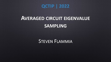 Averaged circuit eigenvalue sampling - Steven Flammia | QCTIP 2022