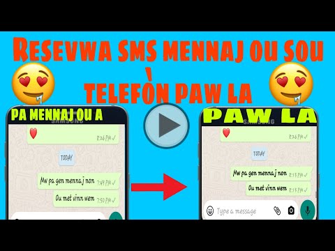 Koman resevwa tout sms mennaj ou sou telofòn paw la!! #jahmelimelo