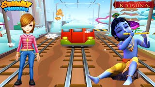 Subway Princess Runner V/S Little Krishna Run - Fun Video Games | Best Android/iOS Gameplay HD screenshot 5