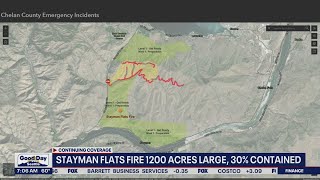 Stayman Flats fire in Chelan County burns 1,200 acres, 30% contained | FOX 13 Seattle