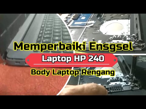 Cara Memperbaiki Engsel Laptop Rusak Hp 240, Dudukan Engsel Pecah, Bodi