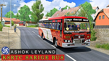KSRTC SARIGE Ashok Leyland Bus Driving in ETS 2 with Logitech G29 || Realistic Bus Simulator Games 🔥