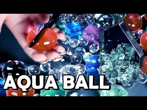 Satisfying ASMR | Aqua Ball Crushing | guaranteed tingle | 팅글보장 | 개구리알