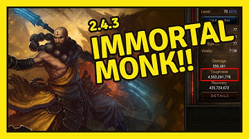 Diablo3 - Immortal Support Monk 2.4.3. - 4,5KKK Toughness!!!
