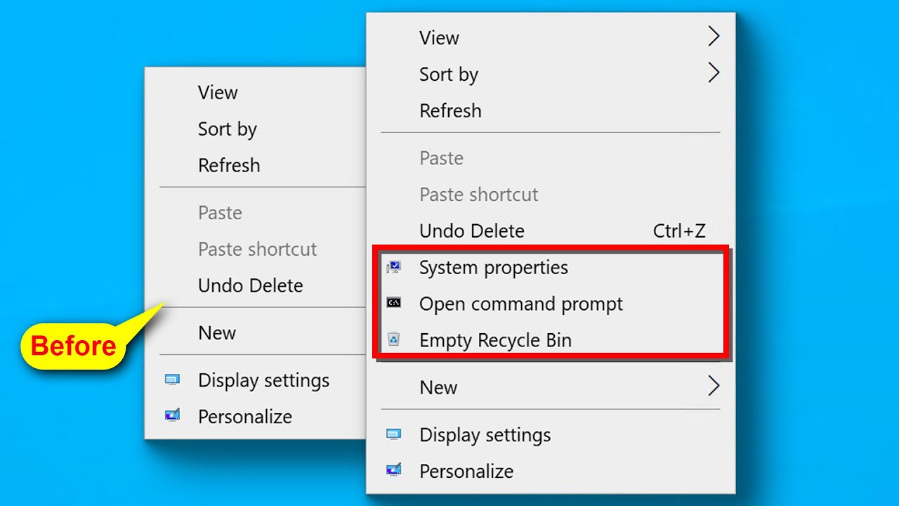 How to Add Custom Item in Context Menu on Windows 10 - YouTube