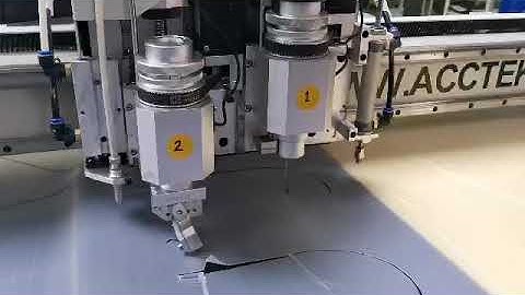 AccTek cnc Oscillating knife cutting machine cut sponge work video in Italy users