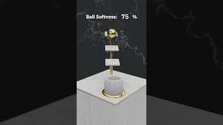 0% vs 100% ball softness in Drop simulation #shorts #physics