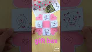 أعمال يدوية للاطفال بالورق ( علبة هدايا) - Paper crafts for children (gift box)