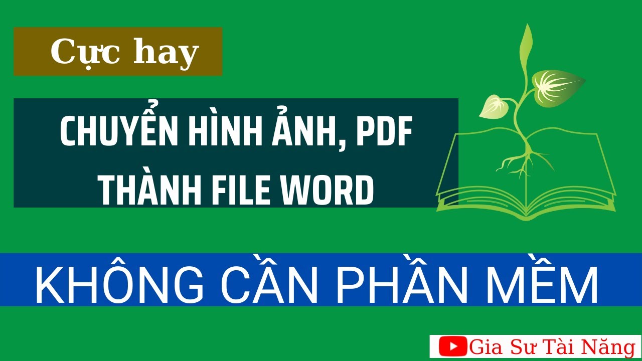 Chuyển hình ảnh, pdf thành file word bằng google doc, google drive ...