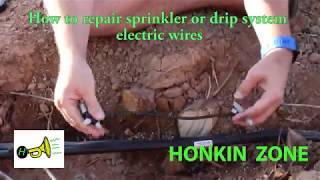 How to repair sprinkler or drip electrical line wire