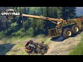 SPIN TIRES 2014 mod car Caterpillar Crane