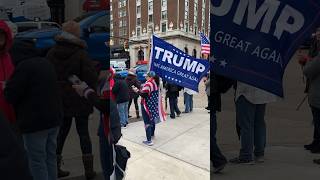 Donald Trump supporters gather in Grand Rapids ahead of speech