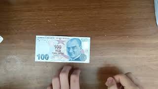 100 ورقة نقدية تركية ??