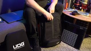 In my studio with UDG Ultimate Backpack Slim