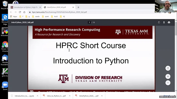 HPRC Short Couse: Introduction to Python (Fall 2020)