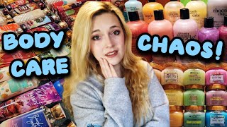 BODY CARE CHAOS! 😫 Organizing My Bath & Body Works Collection