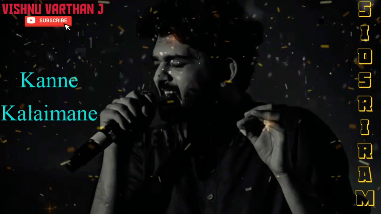 Kanne Kalaimane  Cover Song  Sid Sriram  Tamil Hit Songs