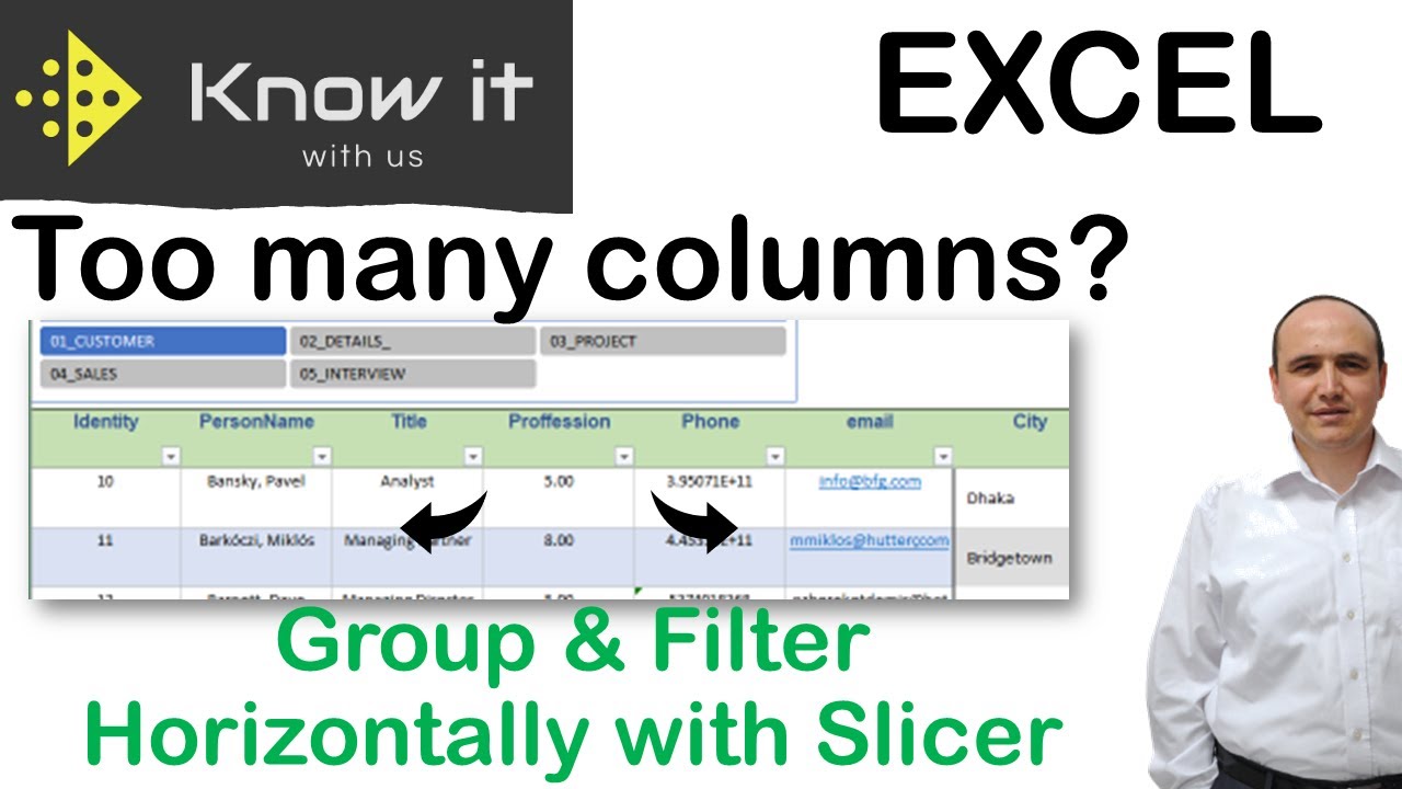 Group And Filter Horizontally with slicer YouTube