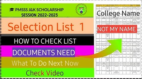 Pmsss Final Selection List Round 1 Process after Selection I If Not Selected what To Do Next