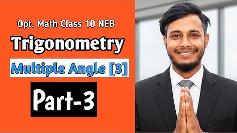 Multiple Angle Part-3 Tuition Master || Trigonometry Class 10